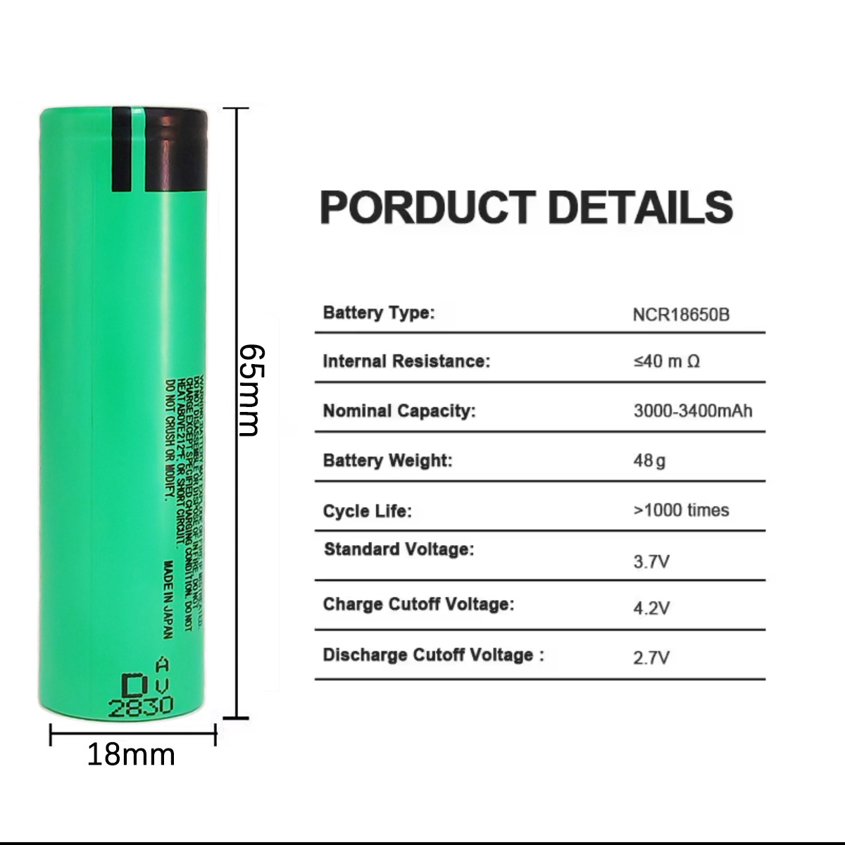 18650 Battery 3.7V 3000MAH Hig - Electronics And Gadgets Ce incelemesi ve fiyatı