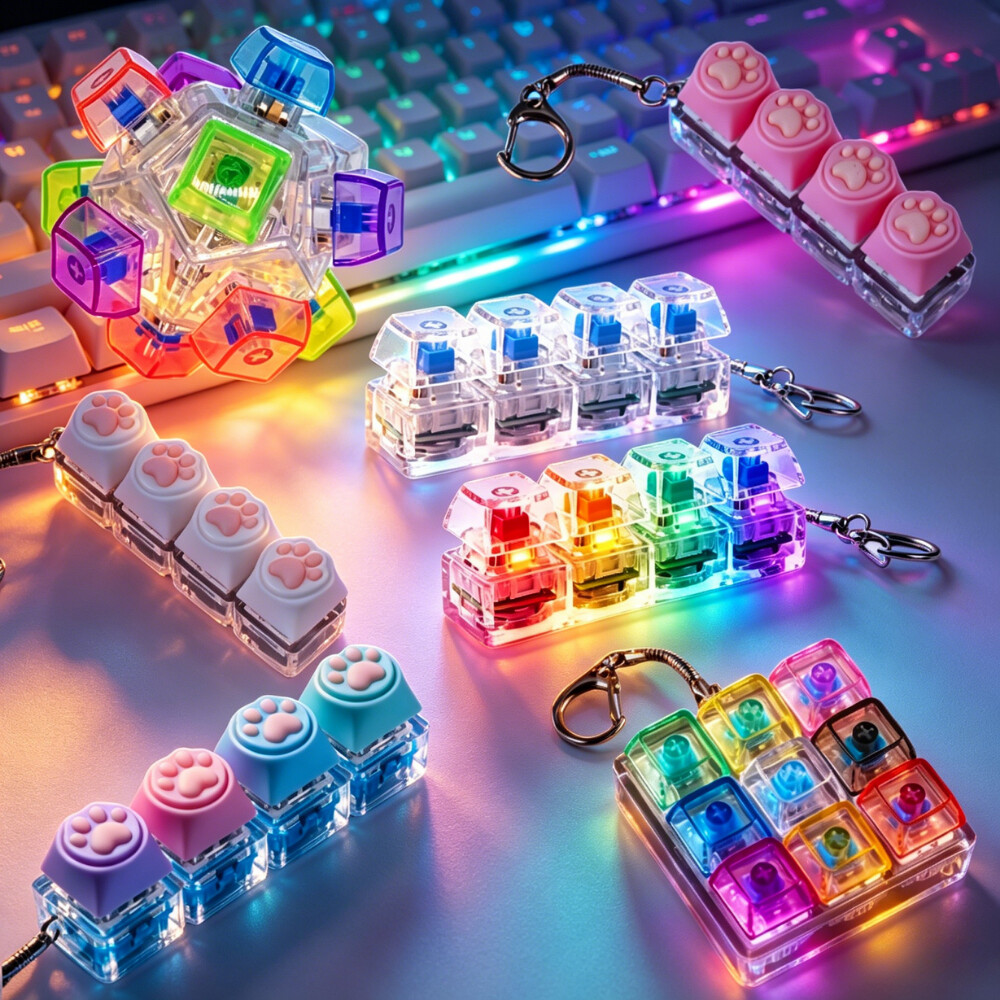 @@LED Keyboard Keychain Fidget - Electronics Gadgets For Kids incelemesi ve fiyatı