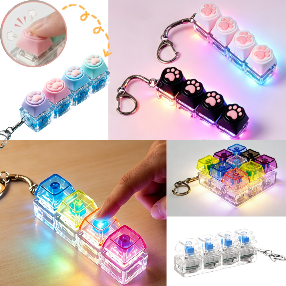 @@LED Keyboard Keychain Fidget - Electronics Gadgets For Kids incelemesi ve fiyatı