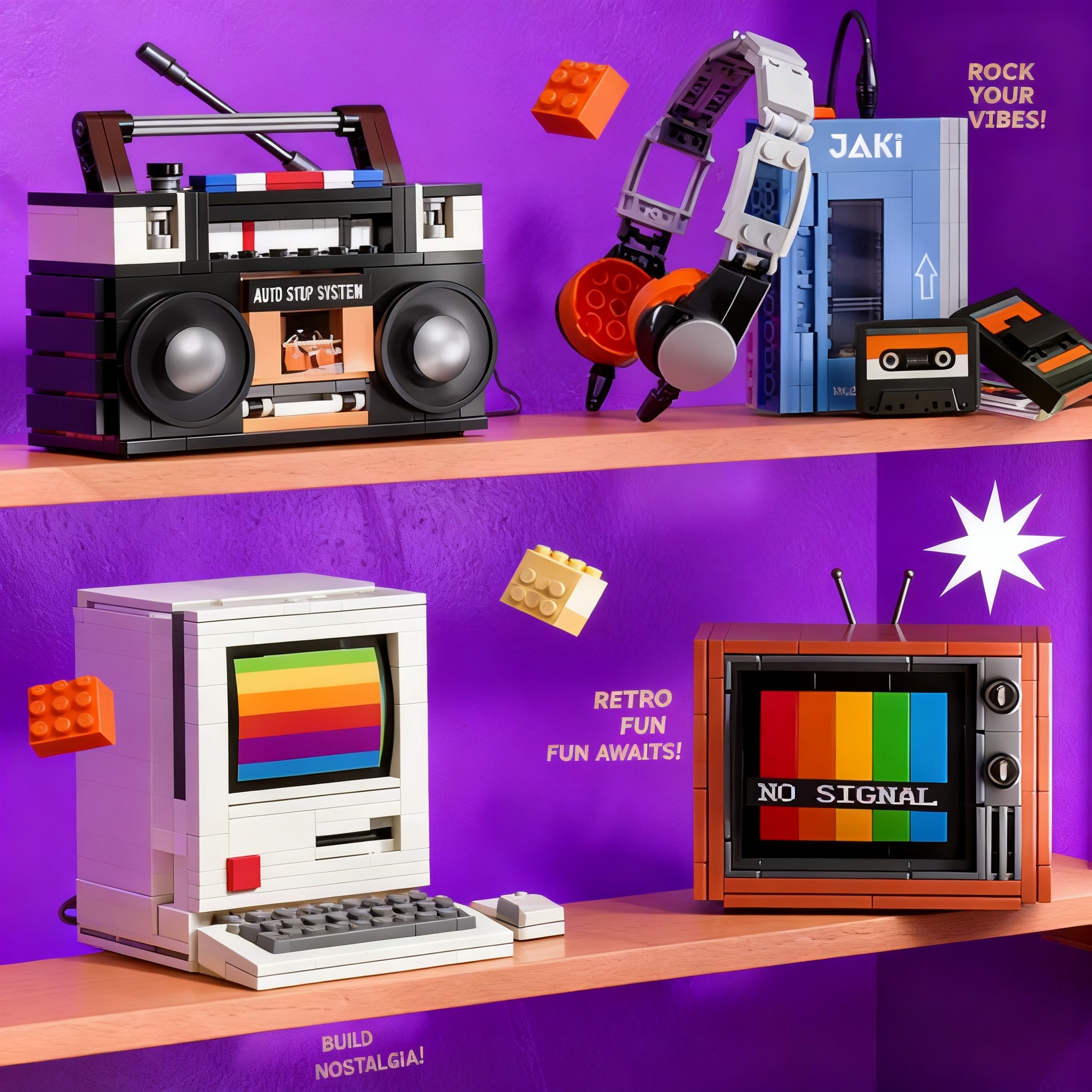 Retro DIY Building Blocks TV R - Electric Gadget incelemesi ve fiyatı